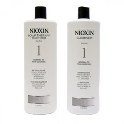 Nioxin System 1 Cleanser & Scalp Therapy Duo Set for Normal to Thin-looking Hair (1 Liter) Nioxin System 1 Cleanser & Scalp Therapy Duo Set for Normal to Thin-looking Hair (1 Liter)